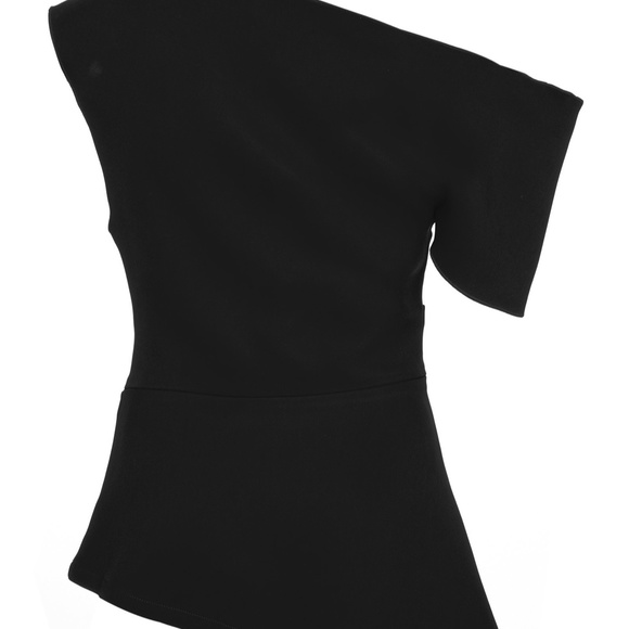 Acler Thistle Gathered One-Shoulder Crepe Top Black XS - Picture 7 of 8